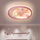 Axyaa Moon Astronaut LED Ceiling Light for Kids Room Decor