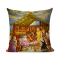 Axyaa Linen Christmas Cushions 45x45 - Modern Home Decor for Living Room and Sofa