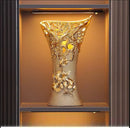 Axyaa Golden Ceramic Vase for Home, Office, Hotel - High-End European Style Handicraft