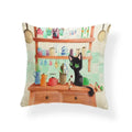 Axyaa Creative Fox Christmas Tree Cushion Cover - Retro Animal Sofa Decor Pillowcase