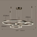 Axyaa Nordic Rings Pendant Light Fixture for Dining and Living Room Decor