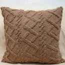Fuzzy Short Wool Fleece Throw Pillow Cover for Sofa, Axyaa Branded Square Patterned Plush Cushion