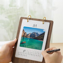 Axyaa Wooden Creative Literary Desktop Calendar Office Note Work Calendar
