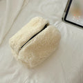 Axyaa Large Plush Makeup Organizer: Kawaii Travel Cosmetic Pouch for Women