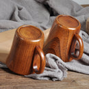 Axyaa Wooden Beer Mug with Handle - High Temp Resistant Tea Coffee Cup