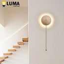Axyaa Yellow Travertine Wall Lamp - Japanese Style Home Decor
