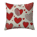Axyaa Heart-patterned Cushion Covers for Sofa, Bedroom, Car - Love-themed Design