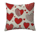 Axyaa Heart-patterned Cushion Covers for Sofa, Bedroom, Car - Love-themed Design