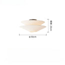 French Cream Ceiling Light Fixture - Axyaa Fabric Lamp for Living Room Bedroom