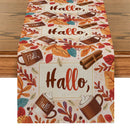 Maple Leaf Watercolor Table Runner for Kitchen Holiday Parties by Axyaa