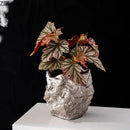 Axyaa Ceramic Rock Vase | Gold-plated Simulation Stone Design