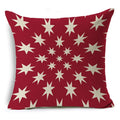 Geometric Linen Seat Cover 45x45cm for Home Decor - Axyaa