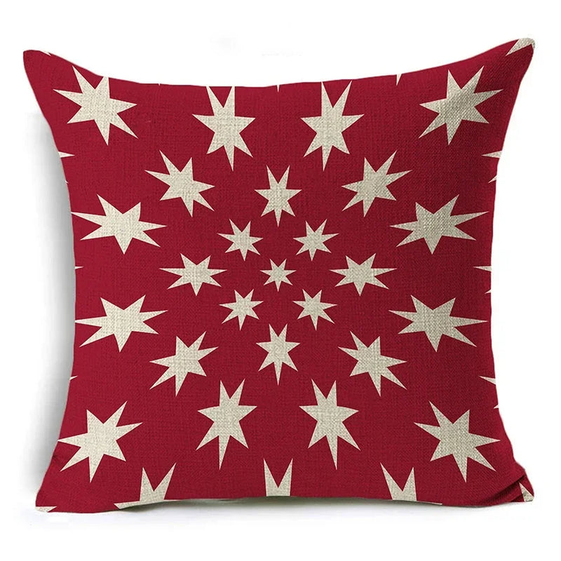 Geometric Linen Seat Cover 45x45cm for Home Decor - Axyaa