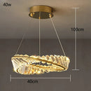 Axyaa Crystal Chandelier: Modern Living Room Dining Room Pendant Lights