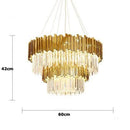 Axyaa Art Deco Crystal Tier Chandelier for Dinning Room