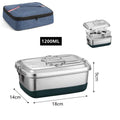 Stainless Steel Axyaa Double Layer Leak-Proof Lunch Box Set Adult Student Food Container