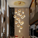Axyaa Crystal Duplex Pendant Lamp for Stylish Living Room Luxe Décor