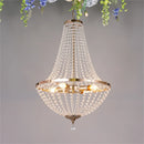 Axyaa Gold Finish Crystal Chandelier for Living Room, Dining Room, Bedroom