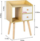 Axyaa Mid Century Modern Nightstand - Sleek Storage Solution for Bedrooms