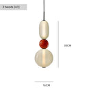Modern LED Glass Pendant Light Chandelier for Stairs, Bedroom, Kitchen - Axyaa