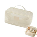 Axyaa Mesh Pillow Beauty Bag: Large Capacity Cosmetic Organizer with Partitions