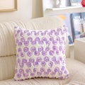 Embroidered Rabbit Plush Pillowcase by Axyaa: French Sweet Sofa Decor & Headboard Accent