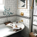 Axyaa Geometric Wallpaper Borders: Waterproof, DIY Home Decor for Bathroom, Kitchen