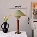 Axyaa Wooden Fabric LED Table Lamp Medieval Style Home Living Room Decoration