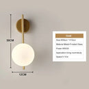Axyaa Nordic G9 LED Wall Lamps, Black Gold Fixtures for Corridor