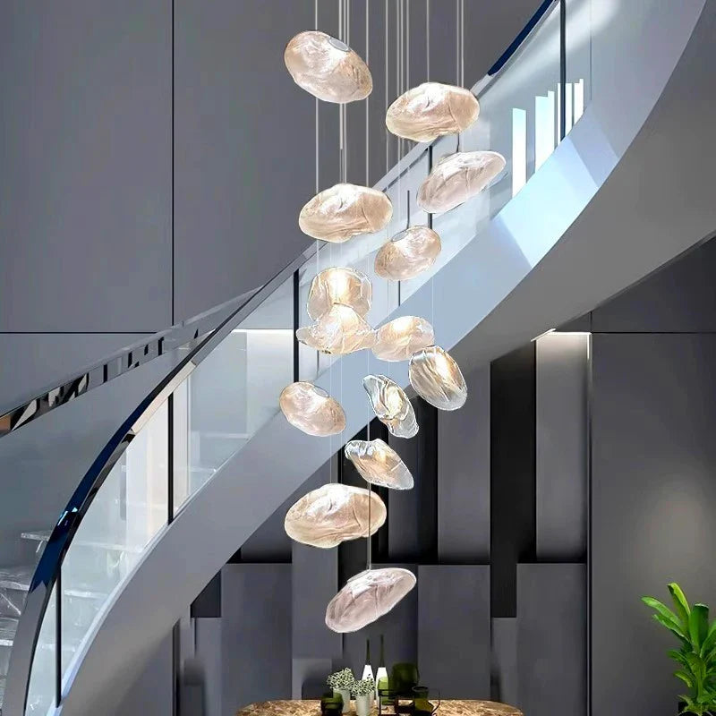 Axyaa Nordic Stair Chandelier Pendant Lights Ceiling Light for Living Room Bedroom and Dining Room