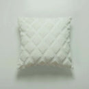 Axyaa Plush White Diamond Cushion Cover - Soft Solid Color Pillowcase