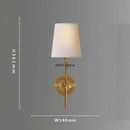Axyaa Copper Cloth Cover Wall Lamp: Modern Luxury Living Room Decor