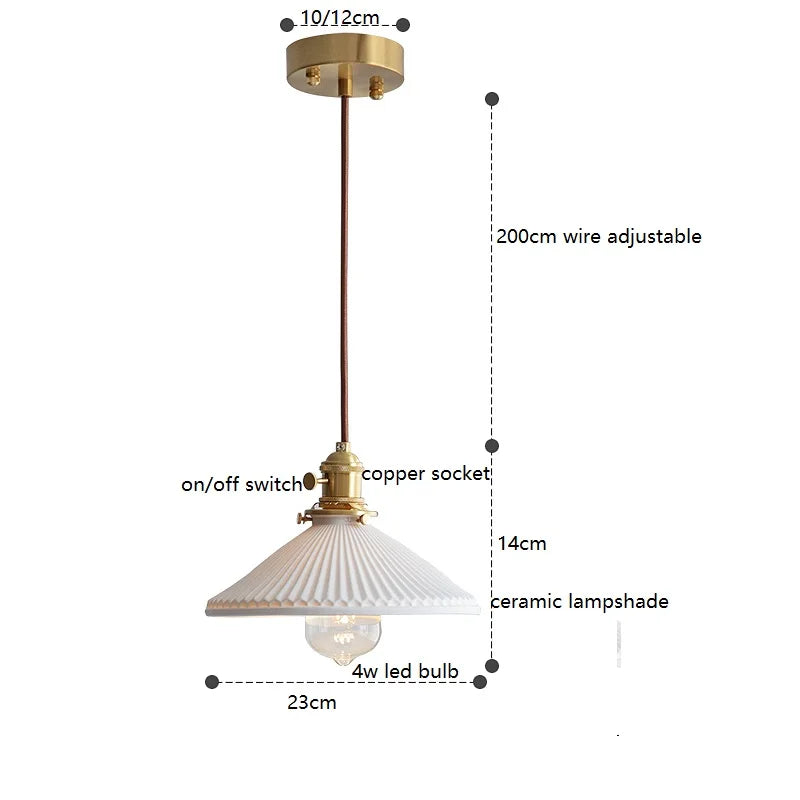 Axyaa Ceramic LED Pendant Lights: Japanese Style, Nordic Design