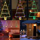 Axyaa Santa Claus Ladder LED Fairy Light for Christmas Tree Home Window Decor