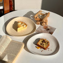 Axya Nordic Ink Splash Ceramic Dessert Plates, Irregular Tray Set