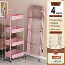 Axyaa Floor-to-Ceiling Multi-layer Service Cart for Kitchen Storage