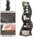 Axyaa 5-Tier Wall Corner Bookshelf - Modern Stylish Small Bookcase Plant Stand