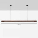 Axyaa Wood Pendant Lamp: Modern LED Walnut Strip Splicing Fixture