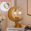 Axyaa Ramadan Moon LED Light 2025 Eid Mubarak Metal Lamp Home Room Decor