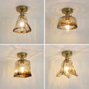Axyaa Amber Glass LED Ceiling Lamp, 4W Home Lighting for Bedroom Living Room