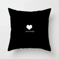 Axyaa Geometric Heart Piano Girl Throw Pillow Case Set for Home Decor