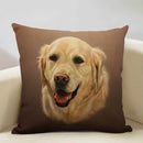 Axyaa Cute Dog Decorative Cushion Cover 45x45cm Linen Sofa Pillowcase Home Bedroom Decor