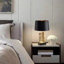 Axyaa Gold & Black Metal Table Lamp