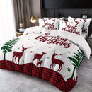 Axyaa Reindeer Duvet Cover Set - Soft Polyester All-Season Comforter with Pillowcases