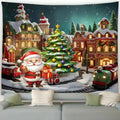 Axyaa Christmas Dwarf Snowman Print Tapestry for Festive Home Decor