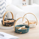 Axyaa Lace Gold Ceramic Fruit Tray Nut Platter Dessert Snack Storage Box