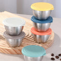 Axyaa Stainless Steel Sauce Cups with Leak-Proof Lids