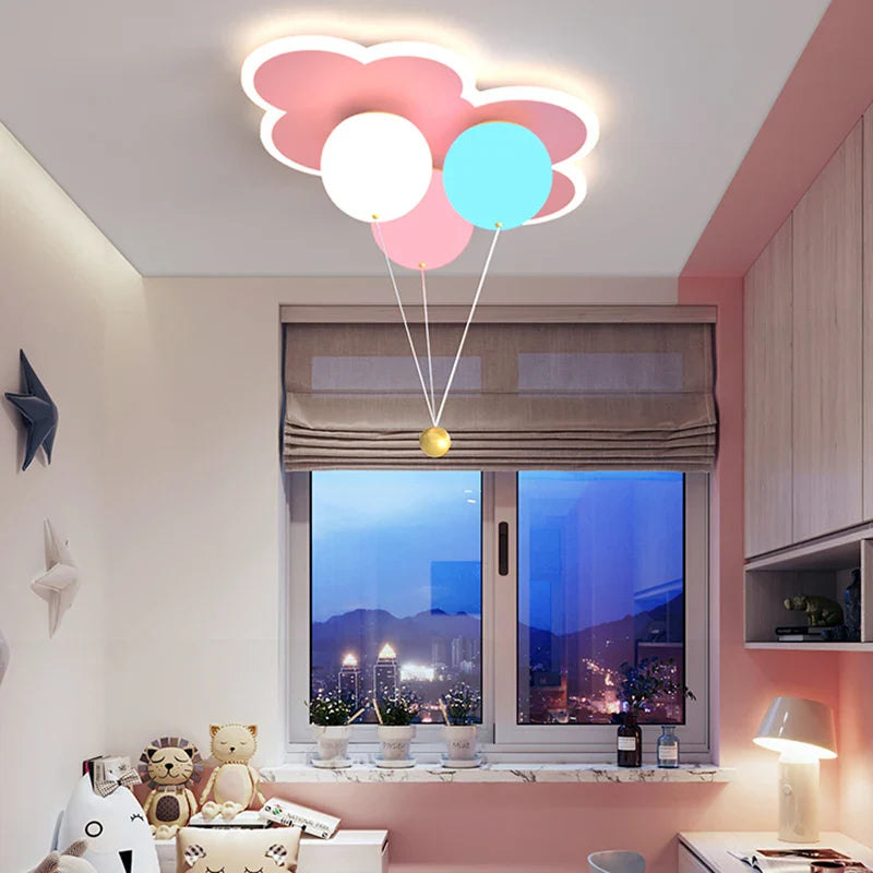 Axyaa Colorful Acrylic Balloon Kids Ceiling Chandelier with Remote Control