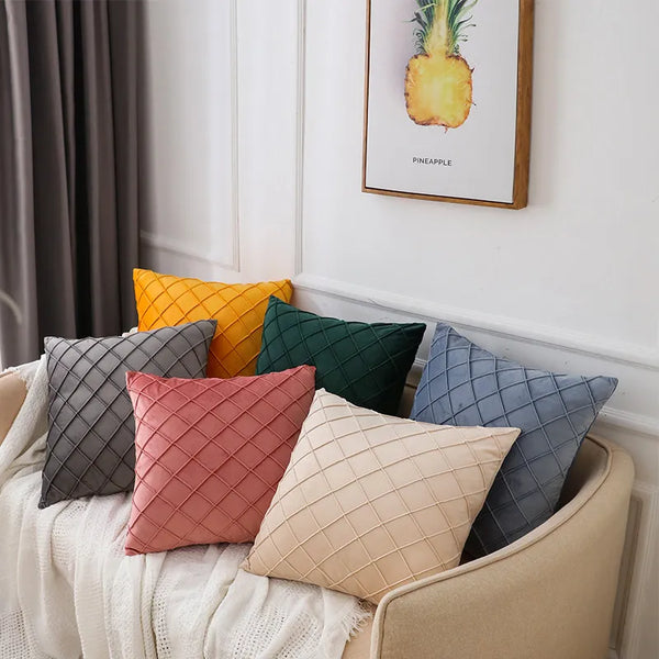 Axyaa Velvet Cushion Cover - Nordic Style Ultra Soft Pillowcase