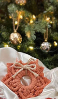 Axyaa Handmade Woven Tapestry Small Christmas Tree Circle Walking Stick Decoration